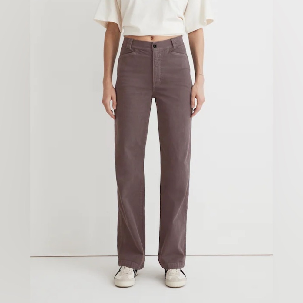 Madewell Emmett Wide Leg Jeans Chalked Fig Size 27